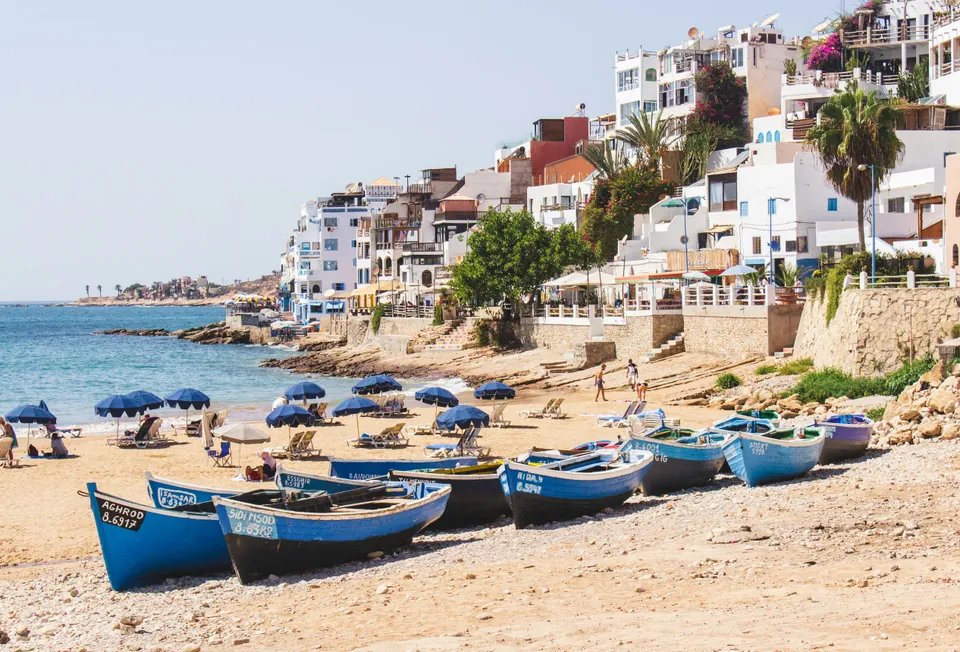 Fishing boats on the Moroccan coast